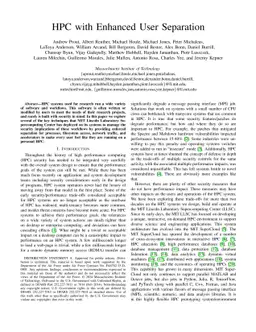 HPC with Enhanced User Separation
