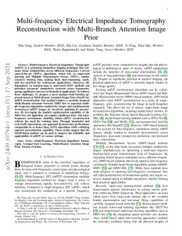 Multi-frequency Electrical Impedance Tomography Reconstruction with
  Multi-Branch Attention Image Prior