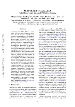 Model Tells Itself Where to Attend: Faithfulness Meets Automatic
  Attention Steering