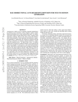 BAD: Bidirectional Auto-regressive Diffusion for Text-to-Motion
  Generation