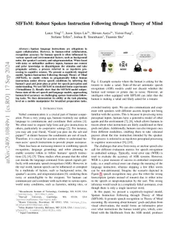Pragmatic Embodied Spoken Instruction Following in Human-Robot Collaboration with Theory of Mind