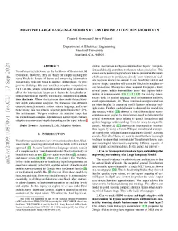 Adaptive Large Language Models By Layerwise Attention Shortcuts