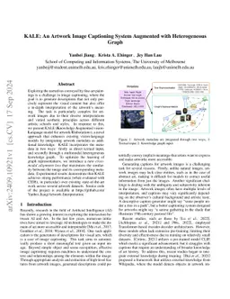 KALE: An Artwork Image Captioning System Augmented with Heterogeneous
  Graph