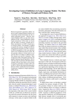 Investigating Context-Faithfulness in Large Language Models: The Roles of Memory Strength and Evidence Style
