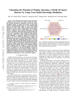 Unleashing the Potential of Mamba: Boosting a LiDAR 3D Sparse Detector
  by Using Cross-Model Knowledge Distillation