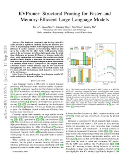 KVPruner: Structural Pruning for Faster and Memory-Efficient Large
  Language Models