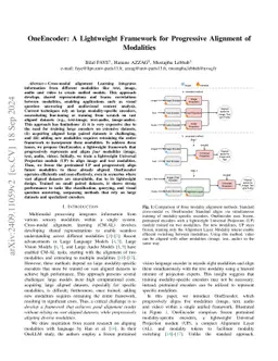 OneEncoder: A Lightweight Framework for Progressive Alignment of
  Modalities