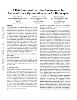 A Reinforcement Learning Environment for Automatic Code Optimization in the MLIR Compiler
