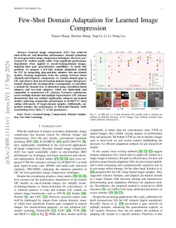 Few-Shot Domain Adaptation for Learned Image Compression