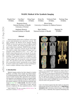 MAISI: Medical AI for Synthetic Imaging