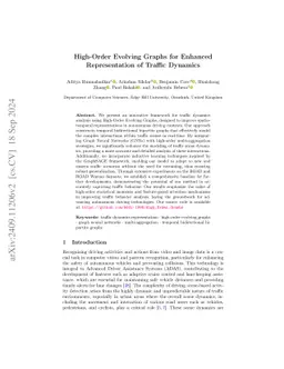 High-Order Evolving Graphs for Enhanced Representation of Traffic
  Dynamics