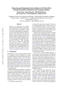 Measuring and Enhancing Trustworthiness of LLMs in RAG through Grounded Attributions and Learning to Refuse
