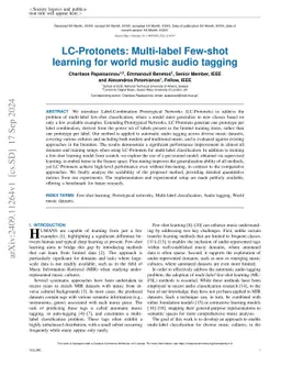 LC-Protonets: Multi-Label Few-Shot Learning for World Music Audio Tagging
