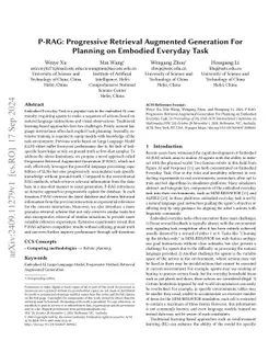 P-RAG: Progressive Retrieval Augmented Generation For Planning on
  Embodied Everyday Task