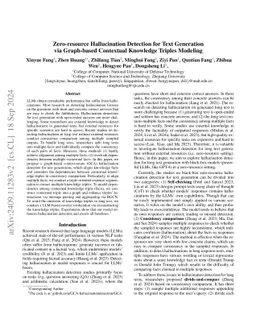 Zero-resource Hallucination Detection for Text Generation via Graph-based Contextual Knowledge Triples Modeling