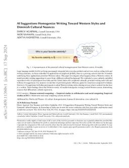 AI Suggestions Homogenize Writing Toward Western Styles and Diminish Cultural Nuances