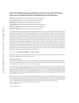 Multi-OCT-SelfNet: Integrating Self-Supervised Learning with
  Multi-Source Data Fusion for Enhanced Multi-Class Retinal Disease
  Classification