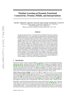 Machine Learning on Dynamic Functional Connectivity: Promise, Pitfalls,
  and Interpretations