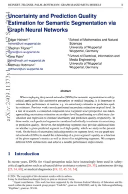 Uncertainty and Prediction Quality Estimation for Semantic Segmentation
  via Graph Neural Networks