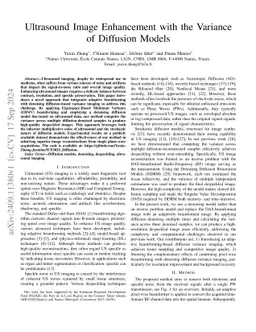 Ultrasound Image Enhancement with the Variance of Diffusion Models