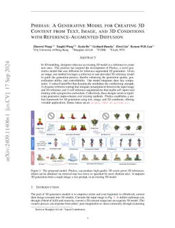 Phidias: A Generative Model for Creating 3D Content from Text, Image,
  and 3D Conditions with Reference-Augmented Diffusion