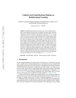 UniLCD: Unified Local-Cloud Decision-Making via Reinforcement Learning