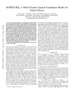 M-BEST-RQ: A Multi-Channel Speech Foundation Model for Smart Glasses