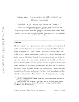 Retinal Vessel Segmentation with Deep Graph and Capsule Reasoning