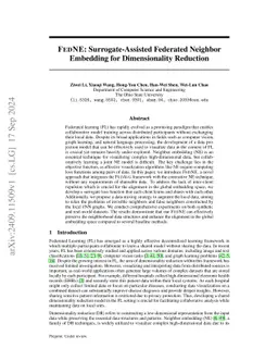 FedNE: Surrogate-Assisted Federated Neighbor Embedding for
  Dimensionality Reduction