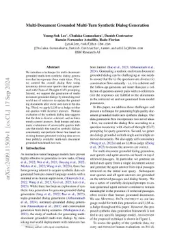 Multi-Document Grounded Multi-Turn Synthetic Dialog Generation