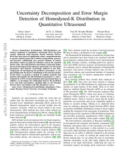 Uncertainty Decomposition and Error Margin Detection of Homodyned-K
  Distribution in Quantitative Ultrasound