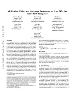 VL-Reader: Vision and Language Reconstructor is an Effective Scene Text
  Recognizer