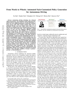 From Words to Wheels: Automated Style-Customized Policy Generation for
  Autonomous Driving