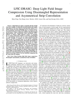 LFIC-DRASC: Deep Light Field Image Compression Using Disentangled
  Representation and Asymmetrical Strip Convolution