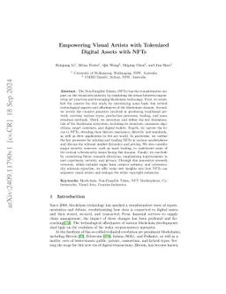 Empowering Visual Artists with Tokenized Digital Assets with NFTs