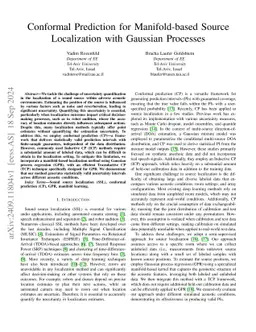 Conformal Prediction for Manifold-based Source Localization with Gaussian Processes