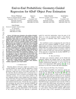 End-to-End Probabilistic Geometry-Guided Regression for 6DoF Object Pose
  Estimation
