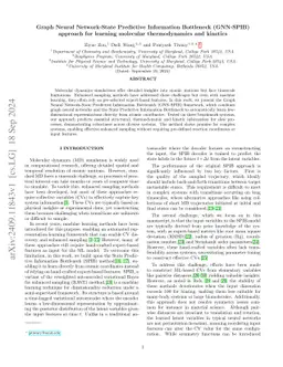 Graph Neural Network-State Predictive Information Bottleneck (GNN-SPIB)
  approach for learning molecular thermodynamics and kinetics