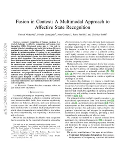Fusion in Context: A Multimodal Approach to Affective State Recognition