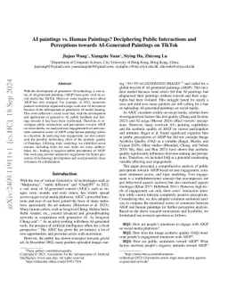 AI paintings vs. Human Paintings? Deciphering Public Interactions and
  Perceptions towards AI-Generated Paintings on TikTok