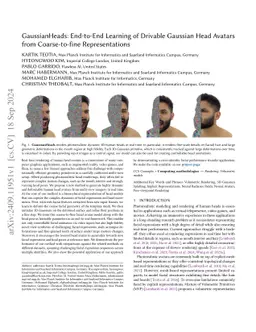 GaussianHeads: End-to-End Learning of Drivable Gaussian Head Avatars
  from Coarse-to-fine Representations