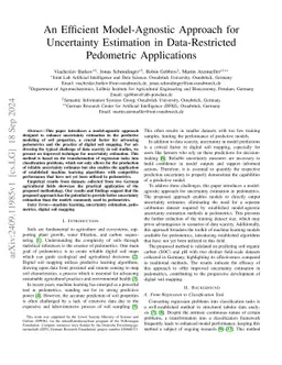 An Efficient Model-Agnostic Approach for Uncertainty Estimation in
  Data-Restricted Pedometric Applications