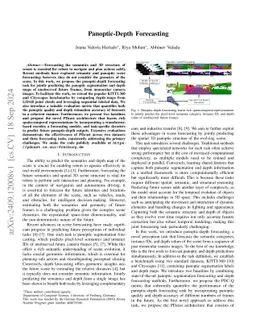 Panoptic-Depth Forecasting
