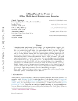 Putting Data at the Centre of Offline Multi-Agent Reinforcement Learning