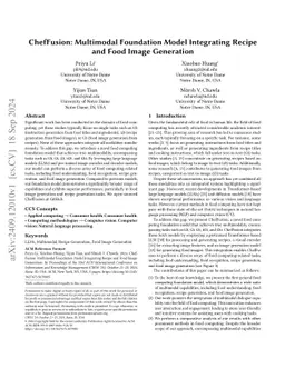ChefFusion: Multimodal Foundation Model Integrating Recipe and Food
  Image Generation
