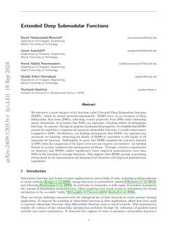Extended Deep Submodular Functions