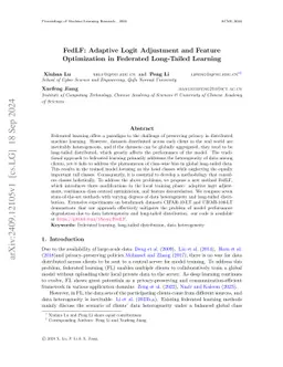 FedLF: Adaptive Logit Adjustment and Feature Optimization in Federated
  Long-Tailed Learning