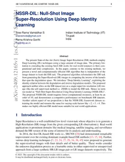 NSSR-DIL: Null-Shot Image Super-Resolution Using Deep Identity Learning