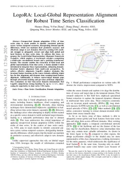 LogoRA: Local-Global Representation Alignment for Robust Time Series
  Classification