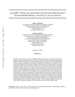 LifeGPT: Topology-Agnostic Generative Pretrained Transformer Model for
  Cellular Automata